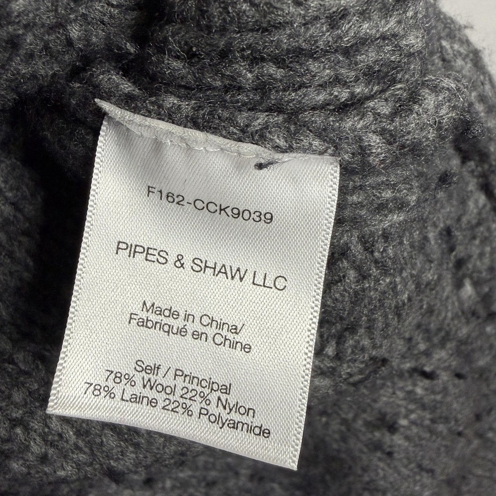 Veronica Beard Sweater Womens Small Gray Turtleneck Wool Blend Cable Knit Heavy - Picture 7 of 8